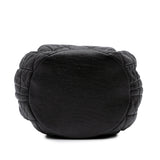 CC Quilted Lambskin Chain Drawstring Bucket Bag Black - Lab Luxury Resale