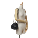 Pre-Owned Chanel CC Quilted Lambskin Chain Drawstring Bucket Bag