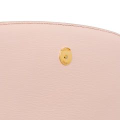 Tom Ford Calfskin Lock Crossbody Bag in pink with gold-tone hardware and adjustable strap, stylish and compact for everyday use.