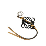 Leather Anagram Key Ring and Bag Charm Green - Lab Luxury Resale