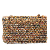 Medium Classic Tweed Double Flap Brown - Lab Luxury Resale