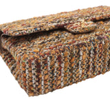 Medium Classic Tweed Double Flap Brown - Lab Luxury Resale