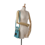 Mini Raffia Horsebit 1955 Top Handle Bag Blue - Lab Luxury Resale