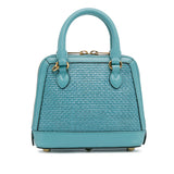 Mini Raffia Horsebit 1955 Top Handle Bag Blue - Lab Luxury Resale