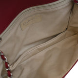 CC Quilted Calfskin Double Stitch Hamptons Flap Red - Lab Luxury Resale