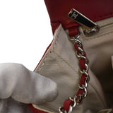 CC Quilted Calfskin Double Stitch Hamptons Flap Red - Lab Luxury Resale