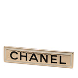 Gold Plated Logo Plate Brooch Gold - Lab Luxury Resale