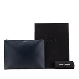 Grain De Poudre Zip Clutch Blue - Lab Luxury Resale