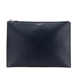 Grain De Poudre Zip Clutch Blue - Lab Luxury Resale