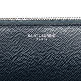 Grain De Poudre Zip Clutch Blue - Lab Luxury Resale
