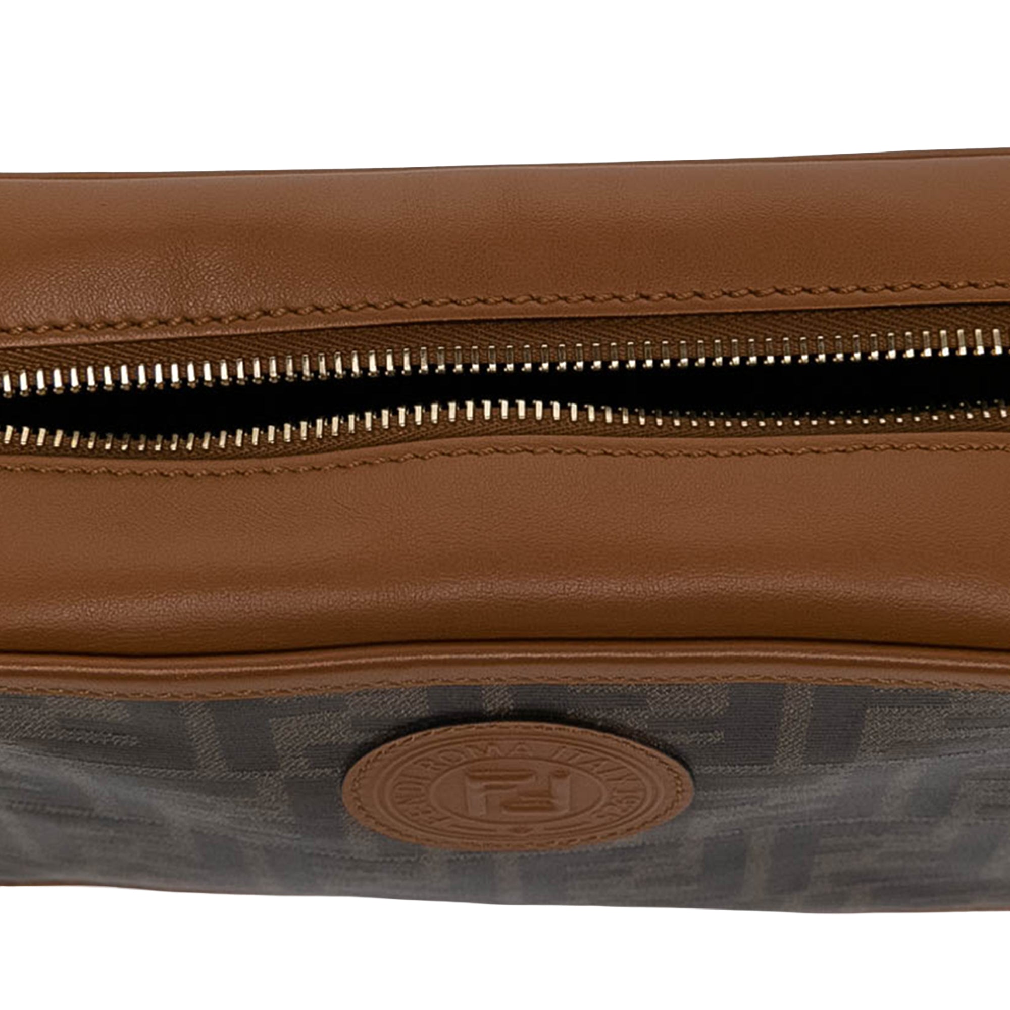 Glazed Fabric Vitello Century FF 1974 Camera Bag Brown - Lab Luxury Resale