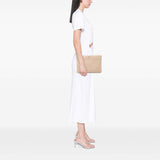Large Chevron Caviar O Case Clutch Beige - Lab Luxury Resale