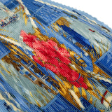 Varangues Pleated Silk Scarf Blue - Lab Luxury Resale