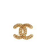 CC Gold Plated Chain Brooch Gold - Lab Luxury Resale