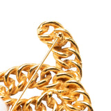 CC Gold Plated Chain Brooch Gold - Lab Luxury Resale