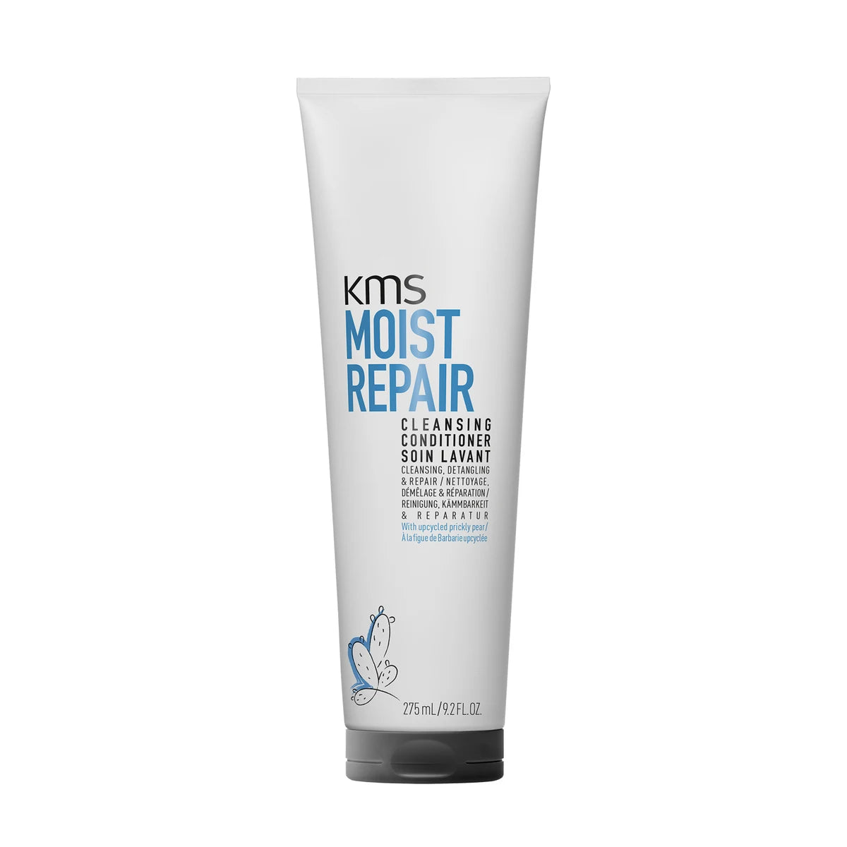KMS MoistRepair Cleansing Conditioner 275ml bottle with label, designed for moisturizing hair care.