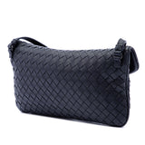 Mini Nappa Intrecciato Turn Lock Crossbody Black - Lab Luxury Resale