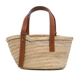 Small Raffia Basket Tote Brown - Lab Luxury Resale