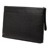Grained Calfskin Logo Cash Pouch Black - Lab Luxury Resale