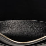 Grained Calfskin Logo Cash Pouch Black - Lab Luxury Resale