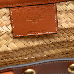 Large Raffia Classic Studded Panier Tote Beige - Lab Luxury Resale