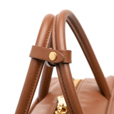 Large Soft Calf Softy Beau Top Handle Bag Brown - Lab Luxury Resale