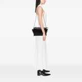 Trifold Leather Clutch On Chain Black - Lab Luxury Resale