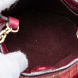 Mini Suede Fringe Bucket Bag Red - Lab Luxury Resale