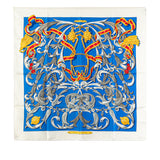 Le Mors A La Conetable Silk Scarf Blue - Lab Luxury Resale
