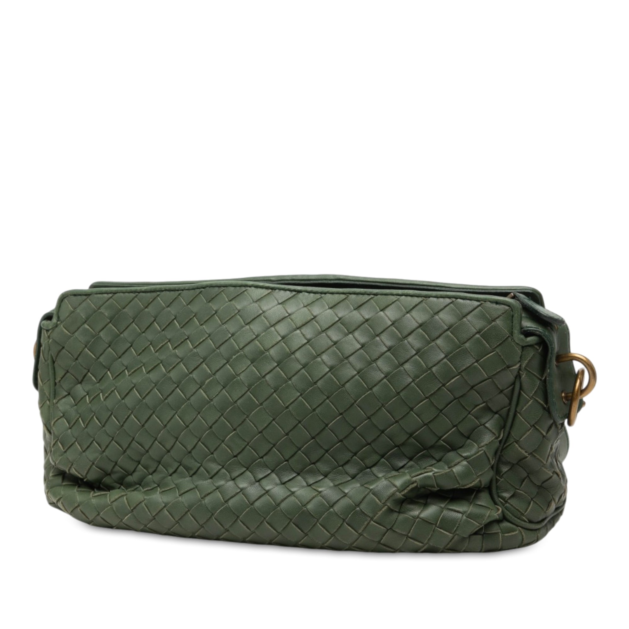 Nappa Intrecciato Crossbody Green - Lab Luxury Resale