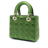 Small Satin Cannage My ABCDior Lady Dior Green - Lab Luxury Resale