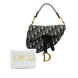 Mini Oblique Canvas Saddle Bag Blue - Lab Luxury Resale