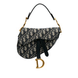 Mini Oblique Canvas Saddle Bag Blue - Lab Luxury Resale