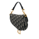 Mini Oblique Canvas Saddle Bag Blue - Lab Luxury Resale