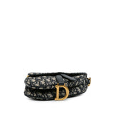 Mini Oblique Canvas Saddle Bag Blue - Lab Luxury Resale