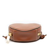 Micro Leather Heart Crossbody Brown - Lab Luxury Resale