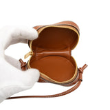 Micro Leather Heart Crossbody Brown - Lab Luxury Resale
