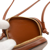 Micro Leather Heart Crossbody Brown - Lab Luxury Resale