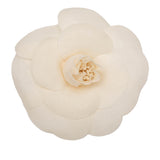 Canvas Camellia Brooch White - Lab Luxury Resale