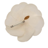 Canvas Camellia Brooch White - Lab Luxury Resale