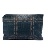 Nappa Intrecciato Metropolis Document Case Blue - Lab Luxury Resale