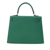 Epsom Kelly II Sellier 25 Green - Lab Luxury Resale