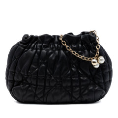 Mini Lambskin Cannage Gaufre Delices Bag Black - Lab Luxury Resale