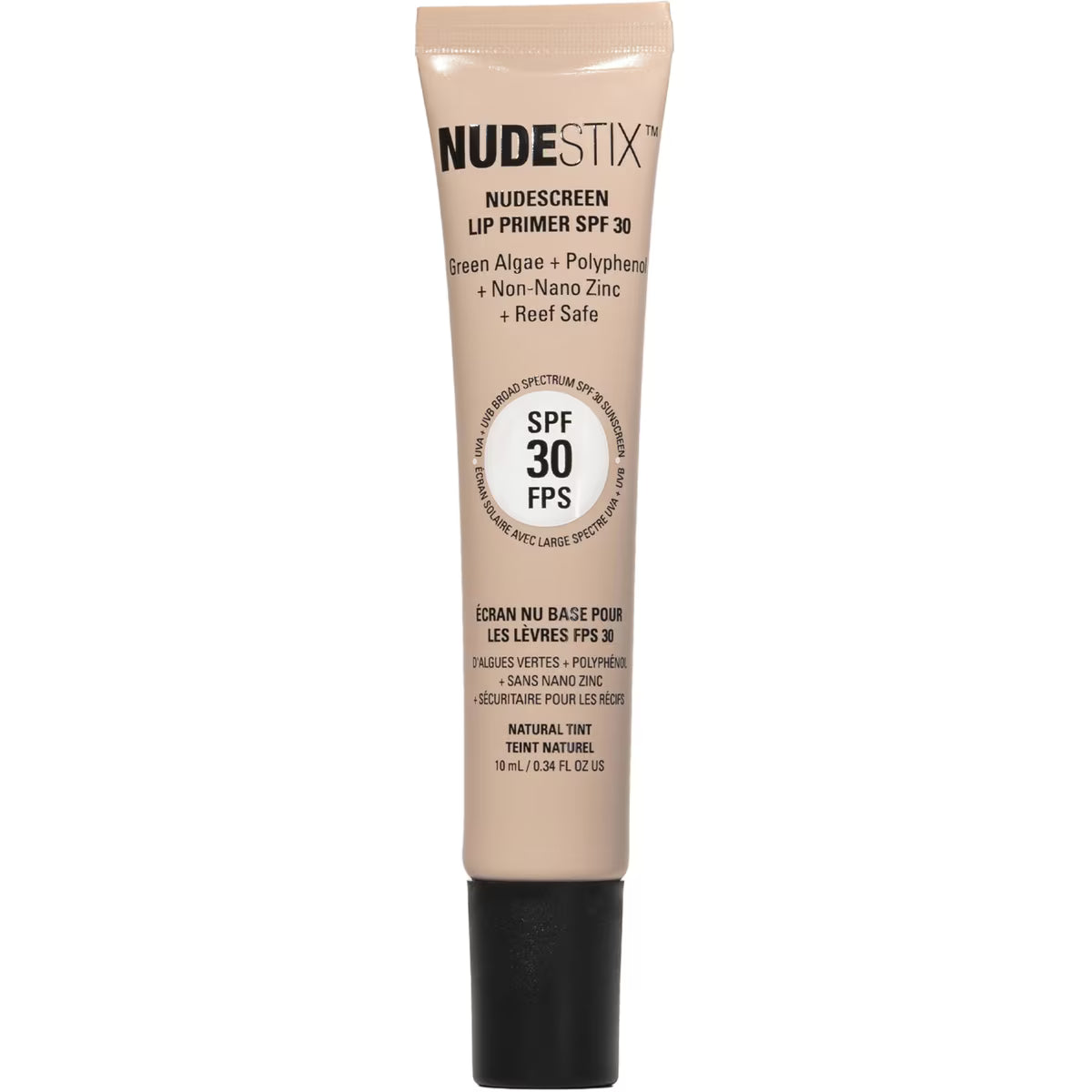 Nudestix Nudescreen Lip Primer SPF 30 in new condition, showing the tube with branding and applicator for smooth lip protection.