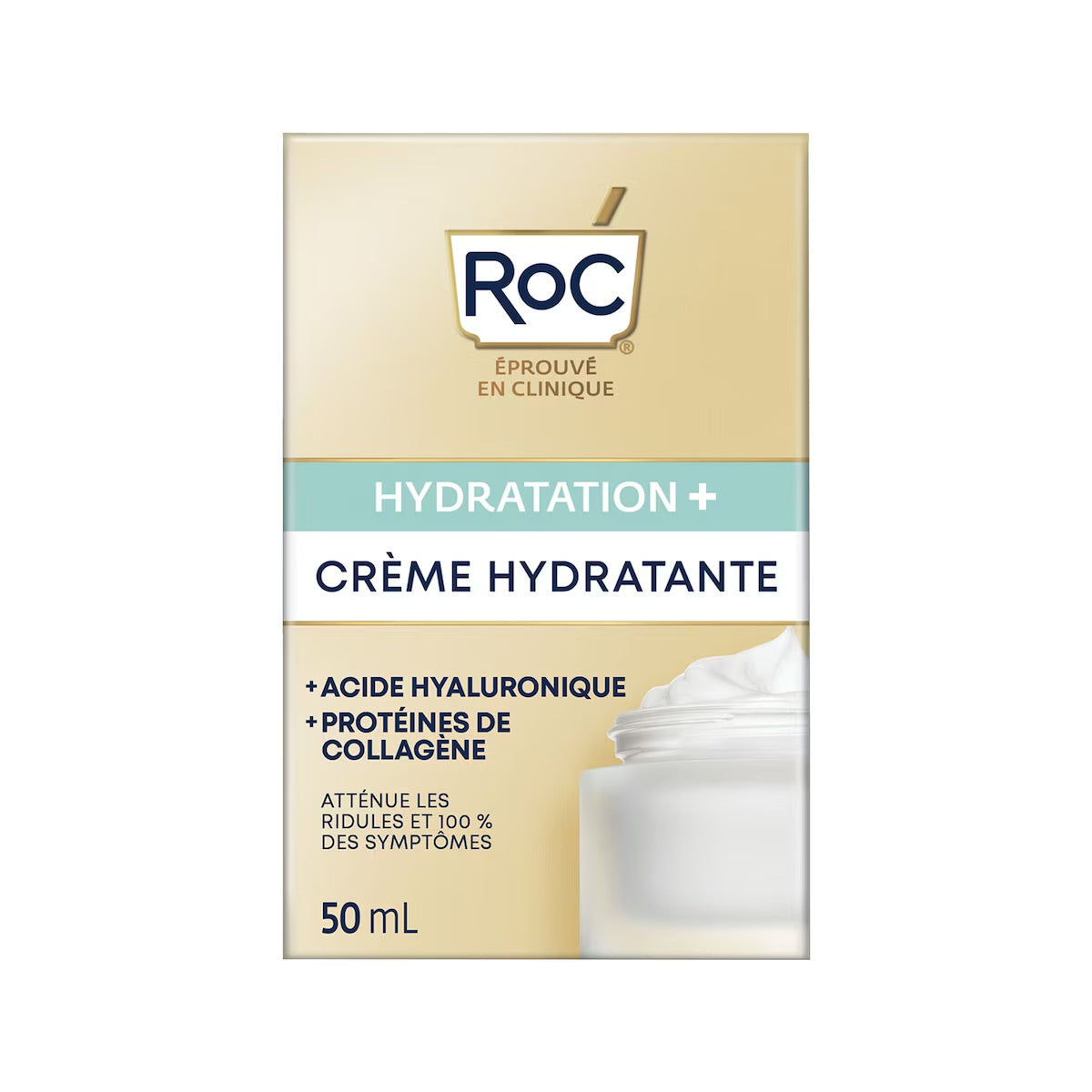 ROC Hydration + Moisturizer 50ml skincare product bottle and box packaging