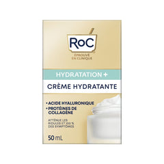 ROC Hydration + Moisturizer 50ml skincare product bottle and box packaging