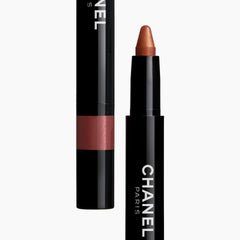 Chanel Stylo Ombre et Contour 3-in-1 eyeshadow, eyeliner, kohl pen in various shades, featuring sleek black packaging.