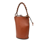 Leather Gate Bucket Bag Brown - Lab Luxury Resale