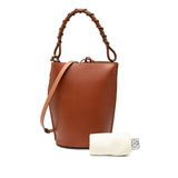 Leather Gate Bucket Bag Brown - Lab Luxury Resale