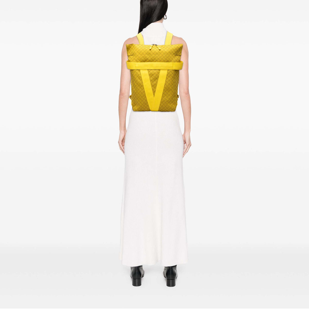 Rubber Intrecciato Buffer Backpack Yellow - Lab Luxury Resale